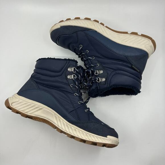 Baretraps MAINE Women's Waterproof Hiking Boot 8M Midnight/Navy Blue Lace-Up - Picture 2 of 6